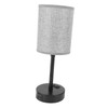 LED Table Lamp Fabric Lampshade USB A and USB C