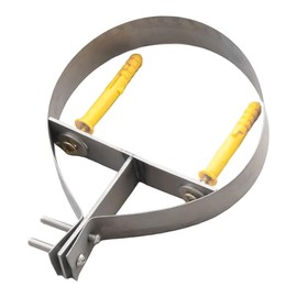 Durlo Chimney Pipe Bracket Metal Wall Strap Adjustable 125mm Diameter Flue Liner Clamp Ring Pipe Hanger Black