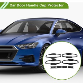 X AUTOHAUX Car Door Handle Cup Protector for Honda CR-V CRV 2017-2022 Carbon Fiber Black ABS 8 Pcs