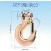 Leero 3/8'' Clevis Slip Hook with Safety Latch, 18,000 Lbs