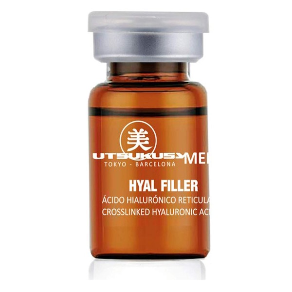 Hyal Filler - Hyaluronic Filler with Crosslinked Hyaluronic Acid - Sterile Hyaluronic Serum for Microneedling (Derma Pen) and Mesotherapy (Dermaroller)