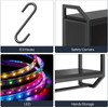 HOOBRO Gaming Floating Shelves with LED Lights, 28.7" LED Wall