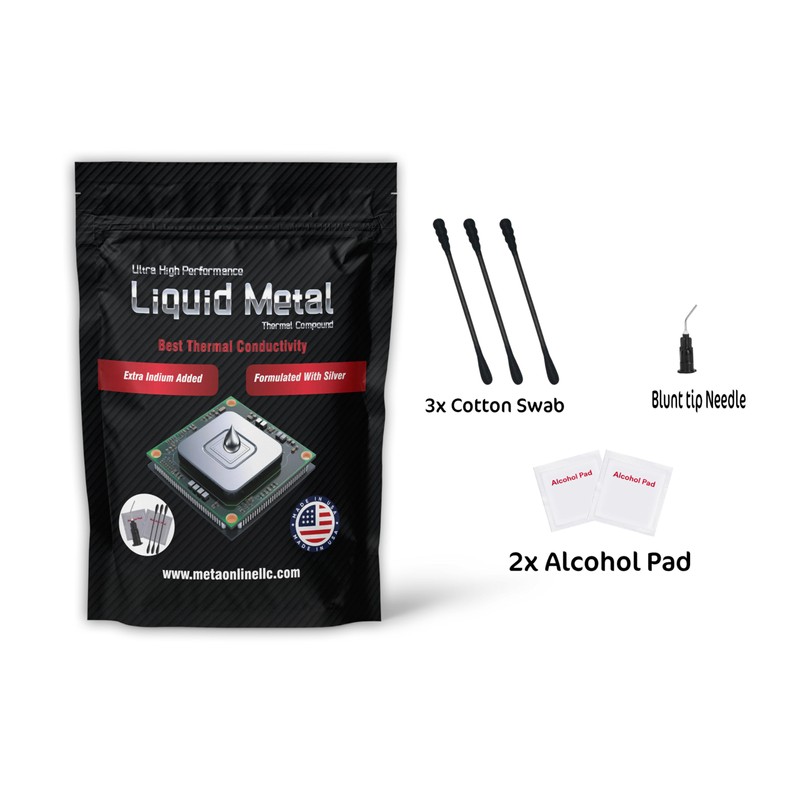 Liquid Metal Thermal Paste(1.5Gram) - 130WmK - Liquid Metal Shield(5ml)