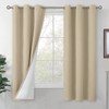 BGment Beige Blackout Curtains 63 Inch Long for Bedroom, Thermal