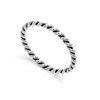 Sterling Silver 2mm Stacking Twisted Rope Ring Size P (I