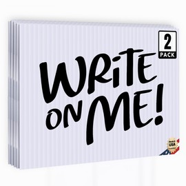 2 Pack 16"x12" Corrugated Blank Yard Signs, Double Sided Yard Signs for Personal Messages, Events, Advertisements and Campaigns