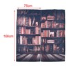 Living Room Curtains 3D Bookcase Printed Shading Curtains Bedroom Drapes