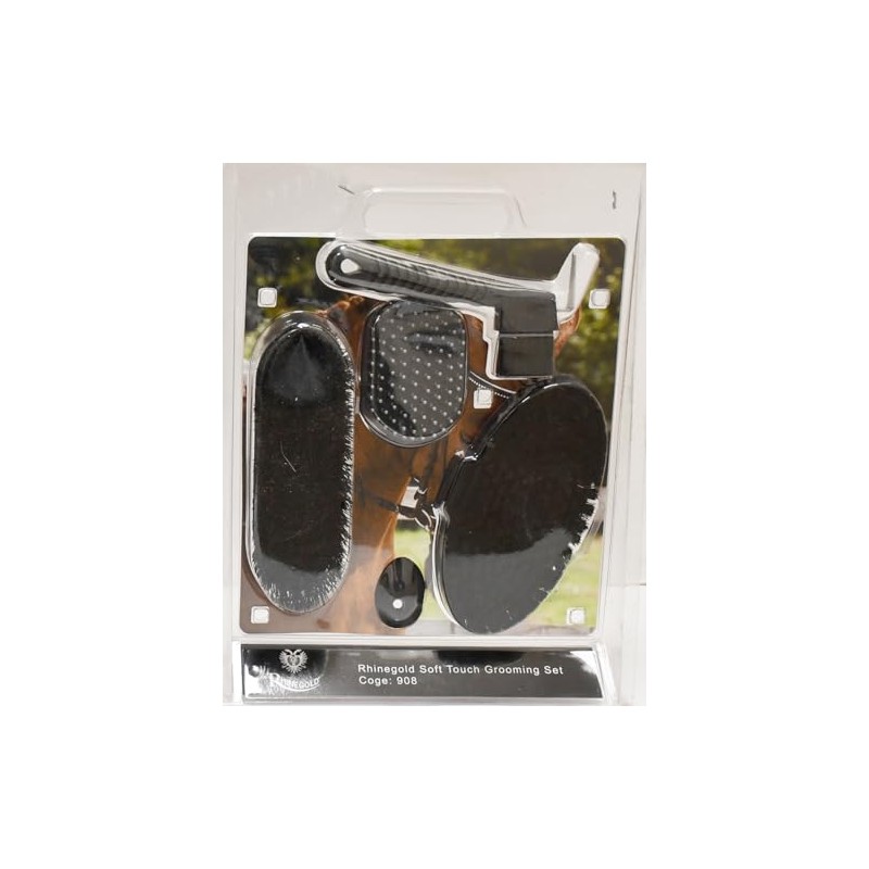 Rhinegold Soft Touch Grooming Blister Pack, Black