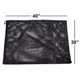 YEICXOH Ball Bag Drawstring Mesh Storage Bag for Football, Basketball, Volleyball Extra Large Professional Sports Equipment Bag with Shoulder Strap (1, Black)