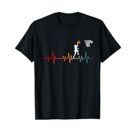 Basketball Heartbeat for Women and Girls T-Shirt