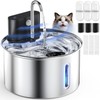 Cityflee Cat Water Fountain Wireless Stainless Steel with Sensor 3.5L/118oz