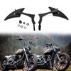 Rich Choices Black Motorcycle Handlebar Side Mirrors Rearview Blade Compatible