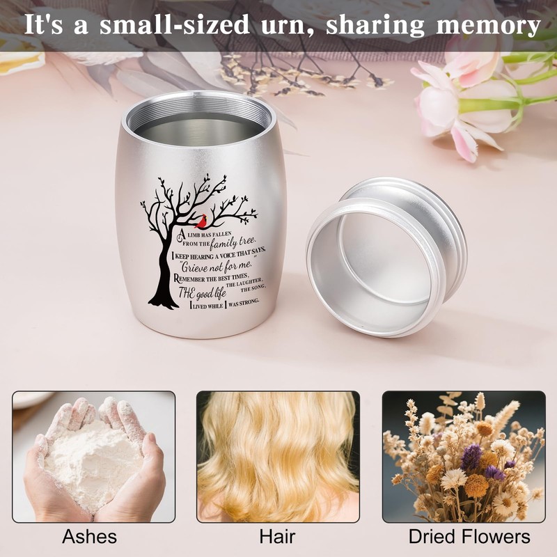 SOITIS Urns for Human Ashes 2.76 Inches Aluminum Small Urns