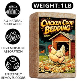 Eyaeyao 16 oz Natural Pine Shavings, Absorbent Chicken Coop Bedding for Nesting Boxes & Roosting Areas for Chickens, Rabbits, Hamsters & Small Pets