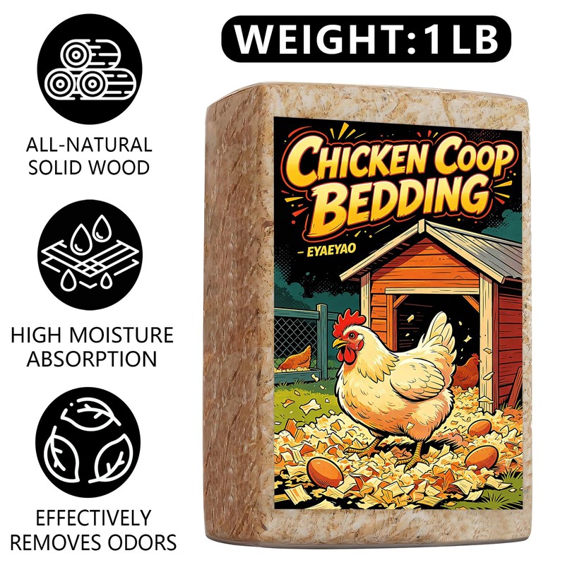 Eyaeyao 16 oz Natural Pine Shavings, Absorbent Chicken Coop Bedding