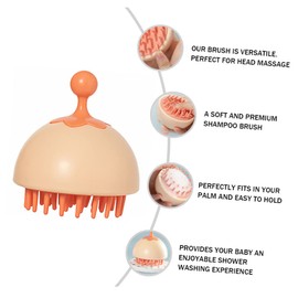 Mikinona Shampoo Comb Hair Scalp Massaging Brush Shower Brush Anti-dandruff Hair Head Scrubber Soft Comfortable Boys and Girls-friendly