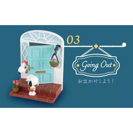 RE-MENT Peanuts Snoopy's Door Story Mini Figure Diorama Toy Charlie Woodstock - 3. Going Out