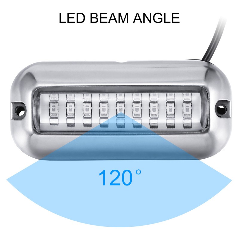 2pcs IP68 Waterproof Underwater Light Stainless Steel Ship Beam Light