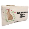 Mr. & Mrs. Panda Make Up Bag Rabbit Sitting, White,
