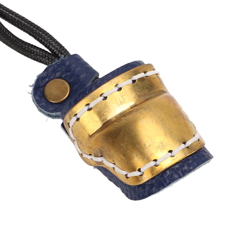 Archery Thumb Protector Regulable Design Safety Rope Brass Cowhide Material