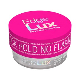 Lux Collection Edge Lux Edge Control Wax 48 Hour Maximum Hold No Flaking Natural Ingredients Scented Conditioning Styling Hair Gel Tamer (1 Ounce (Pack of 1), Strawberry)
