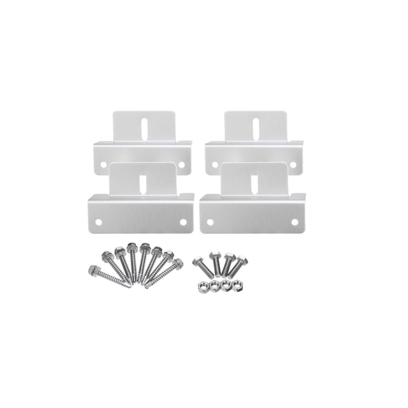 Solar Panel Z Mounting Brackets, Aluminium Construction with Hardware, Set
