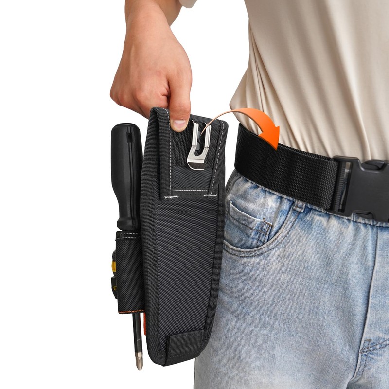 MELOTOUGH 7-Pocket Technician Pouch-Small Pocket Tool Belt Pouch with Belt