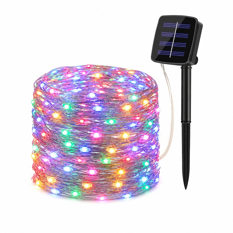 100ft Solar String Lights for Outdoor Décor – 8-Mode Waterproof