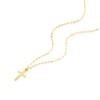 Gold Cross Layered Choker Necklace - Handmade Dainty Christian Necklace