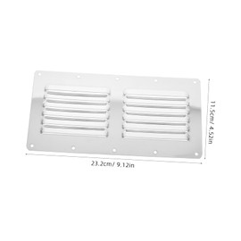 Levemolo Stainless Steel Vent Cover Durable Kitchen Vent Panel for Grills Fire Pits Outdoor Kitchens Easy Install Louver Air Outlet for Versatile Ventilation