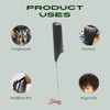 Dosso Beauty Carbon Fiber Rat Tail Comb, Plastic, Carbon Fiber,