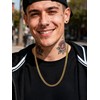 Richsteel Men's Necklace Chain, Gold Cuban Link Chain for Men