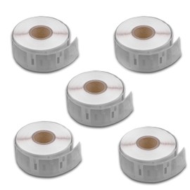 vhbw Set of 5 label rolls, 25 mm x 25 mm, compatible with Dymo LabelWriter SE 450, 450 Turbo, 450 Twin Turbo label printer