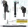 14-Piece Angle Screwdriver Set, 105° Angle Attachment for Cordless Screwdriver,