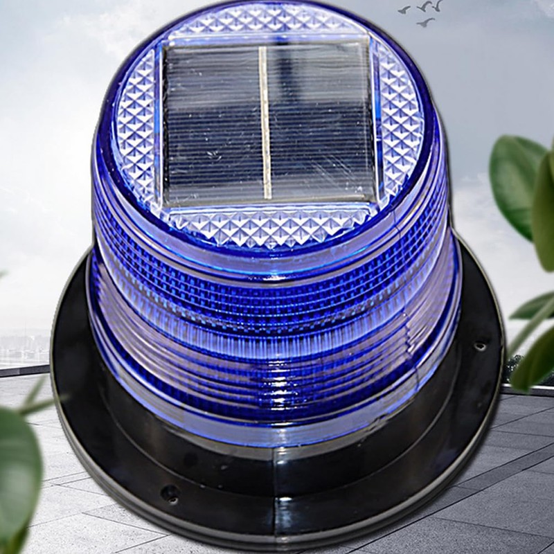 Solar Strobe Warning Light with Strong Magnetic Base LED Warning