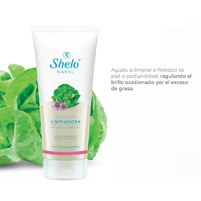 Sheló Nabel 2 Crema Limpiadora Lechuga Pasiflora Piel Grasa Sheló