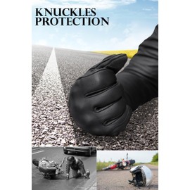 Hand Fellow Premium Leather Motorbike Motorcycle Gloves Touch Screen Gloves Mens Racing gloves ATV Riding Gloves (XXL)