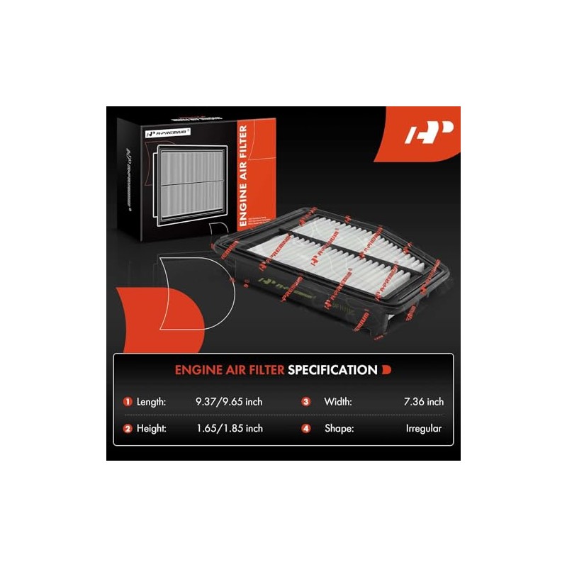 A-Premium - Filtro de aire para motor y cabina de