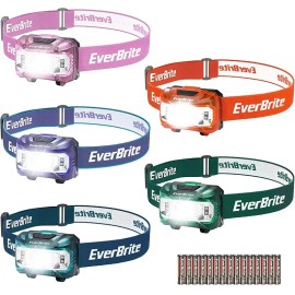 EverBrite Headlamp 5 Modes 5 Pack Kids Headlamp with Red Light & Memory Function