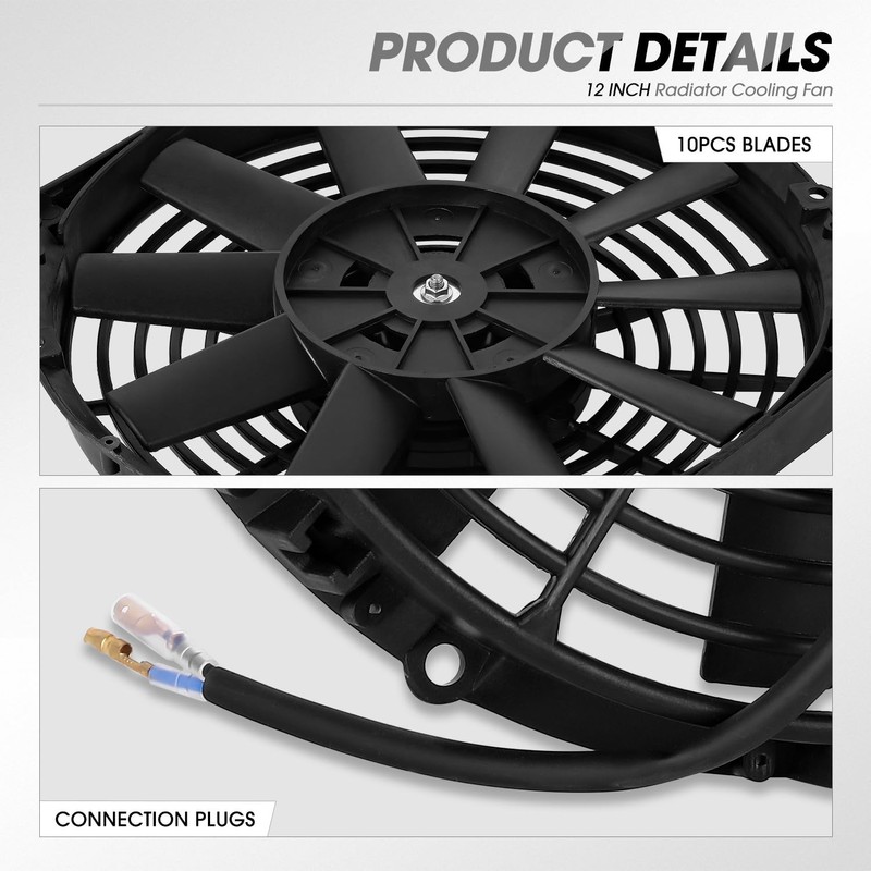 DNA MOTORING 12 Inch High Performace Electric Cooling Slim Radiator