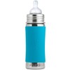 Pura Kiki Stainless Steel Infant Bottle 325ml - Aqua V2