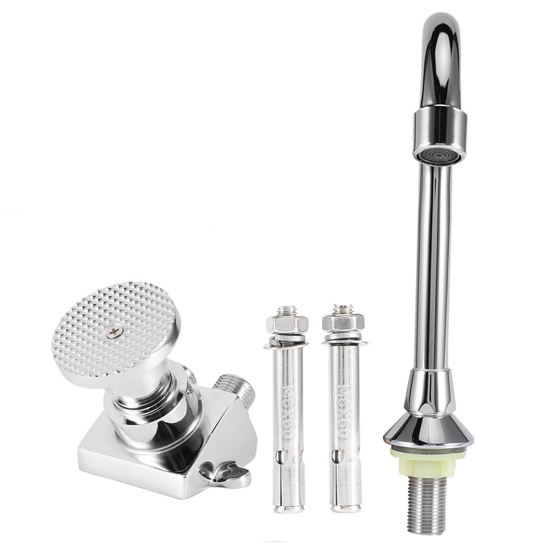 G1/2in Thread Copper Floor Mounted Foot Pedal Basin Faucet Sink