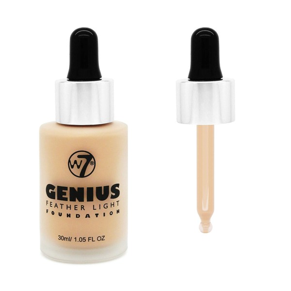 W7 Genius Feather True Beige Light Make Up Foundation, 30
