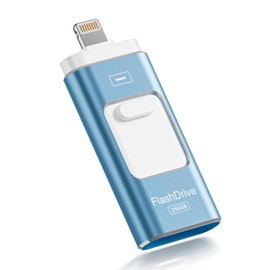 Apple MFi Certified 256GB Flash Drive for iPhone Thumb Drive Photo Stick, USB Memory Stick iPhone Flash Drive for Photos Videos, High Speed Jump Drive Compatible for iPhone/iPad/Android/PC (Blue)