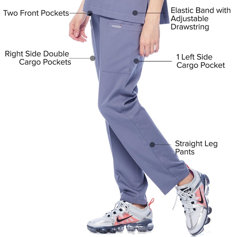 Dagacci Medical Uniform Conjunto de uniforme médico unisex con cuello