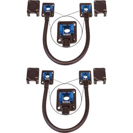 Seco-Larm SD-969-T15Q/B Pack of 2 Armored Door Cord/Pre-Wired Terminal Blocks and Removable Covers, Bronze; Designed to Carry Wiring to Conduct Power to Electric Locks or Access Systems