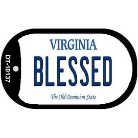 Smart Blonde Blessed Virginia Novelty Metal Dog Tag Necklace DT-10137