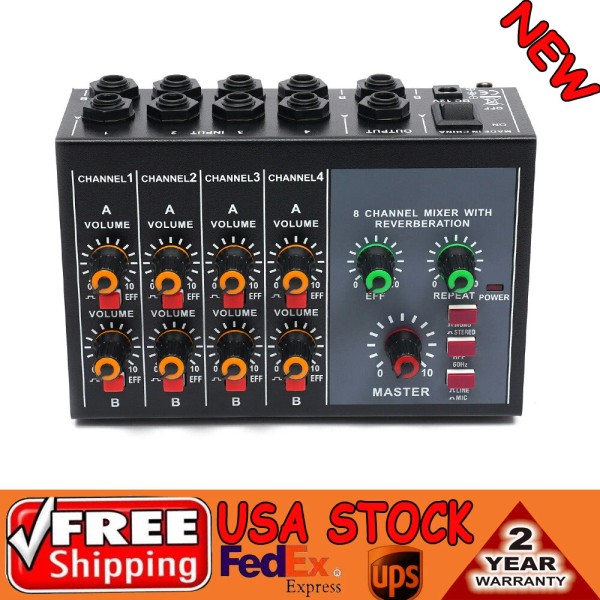 GDRASUYA10 8 Channel Professional Audio Mixer Sound, Microphone Mono Stereo