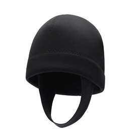 Diving Cap, Diving Hat, Swimming Headcover, 2 mm, Neoprene Balaclava, Diving Cap, Diving Cap, Wetsuit Cap, for Water Sports, Skiing (Black, L)