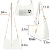 hwnnon White Elegant Twist Lock Crossbody Bag